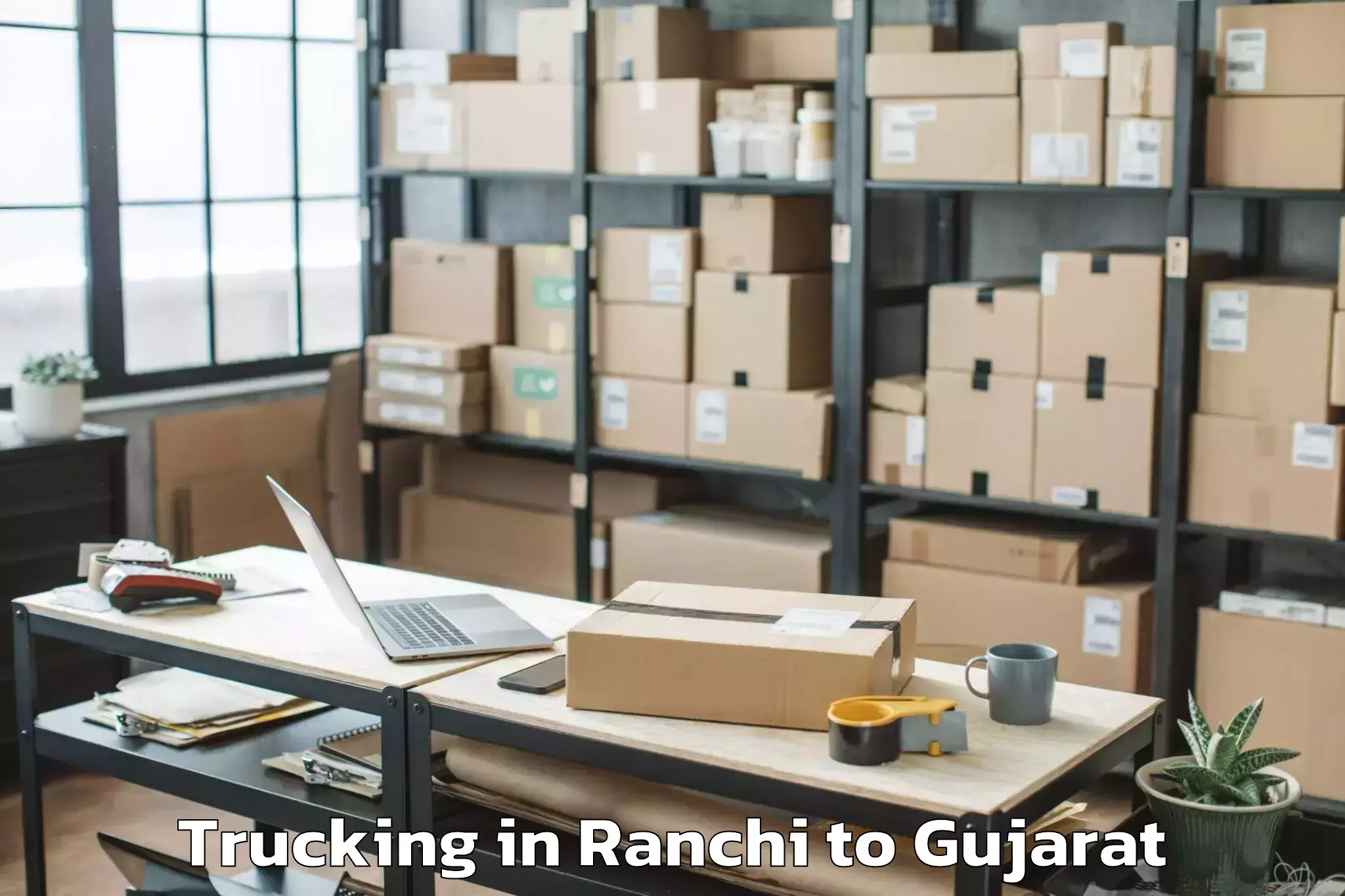 Quality Ranchi to Ahmedabad Airport Amd Trucking